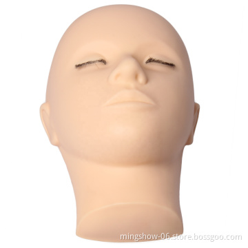 Cosmetology Manikin Head Female Dolls Bald For Makeup Practice